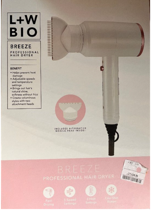 L+W Bio Breeze Hairdryer